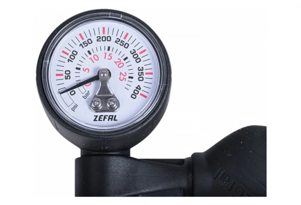 Pompe HP Suspension Zefal Z Shock (Max 360 Psi / 25 Bar) Noir / Argent 5 Pompe HP Suspension Zefal Z Shock (Max 360 Psi / 25 Bar) Noir / Argent – Image 3